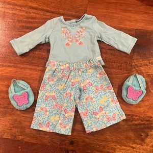 American Girl Doll 4 Piece Outfit - Pajama & Slippers
